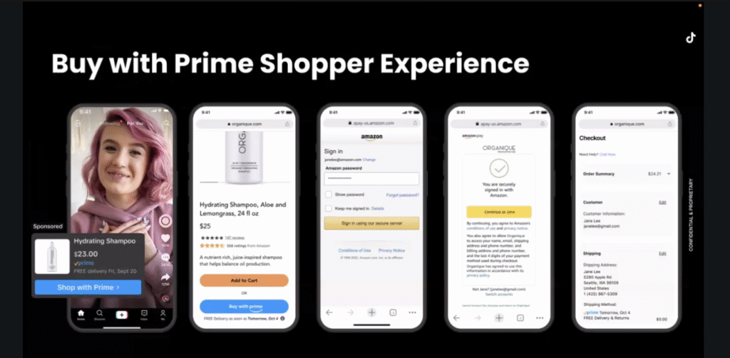 tiktok ads with amazon buy with prime