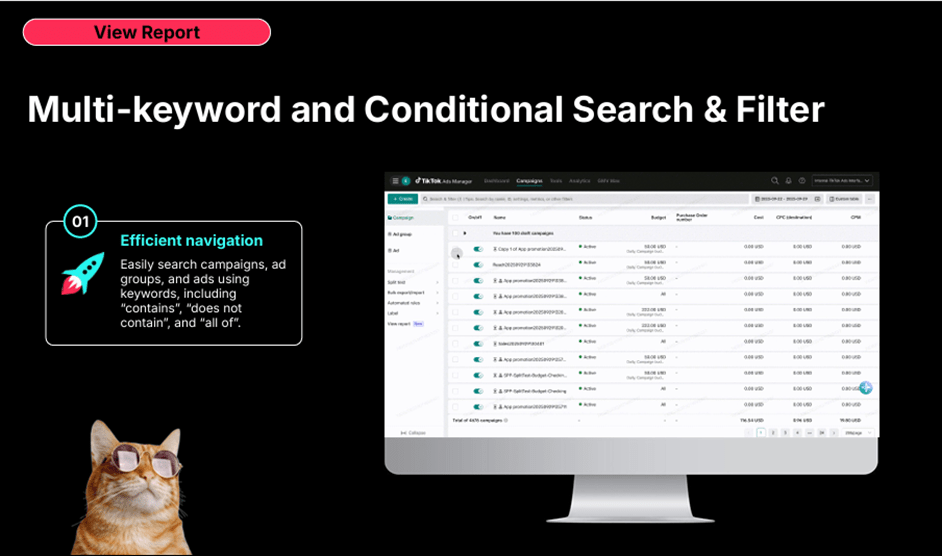 view report multi keyword research